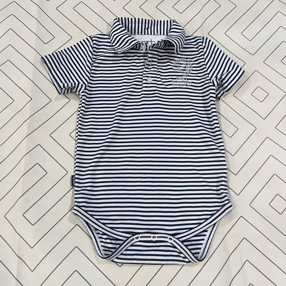 Garb Striped Polo Onesie Dell Golf Tournament
